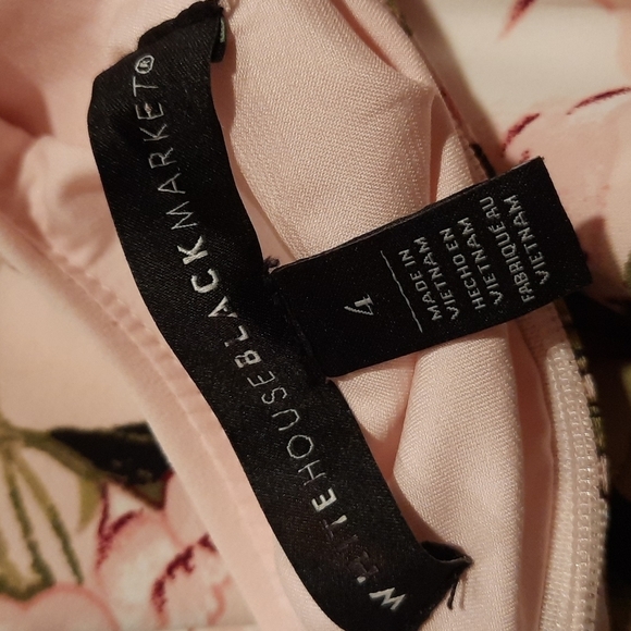 White House Black Market pink floral dress size 4 - Picture 8 of 12